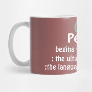 Peace-themed design Mug